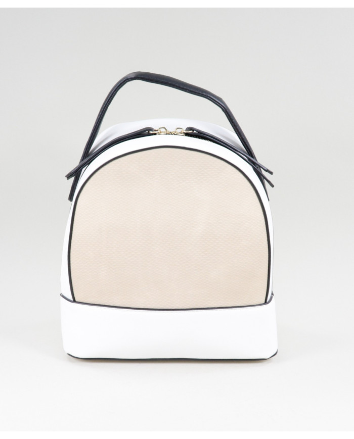 Mochila Blanca Señora con Textura