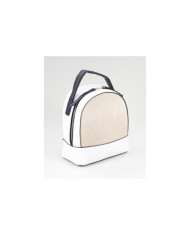Lady White Backpack with Texture