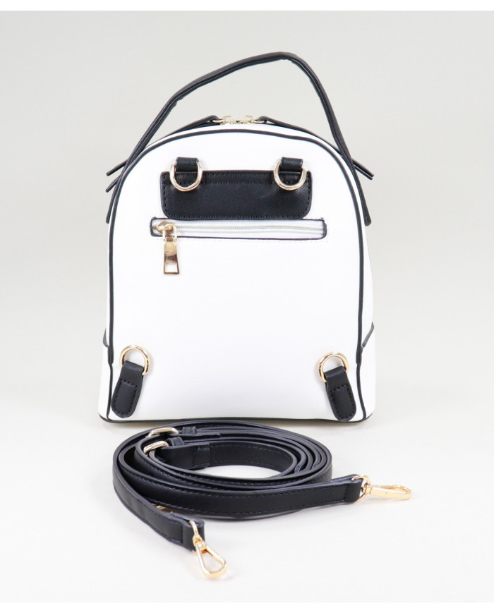 Mochila Blanca Señora con Textura