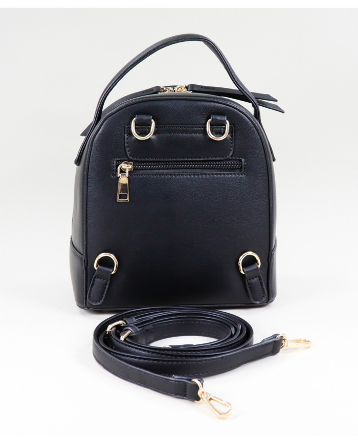 Ladies Black Backpack with Texture