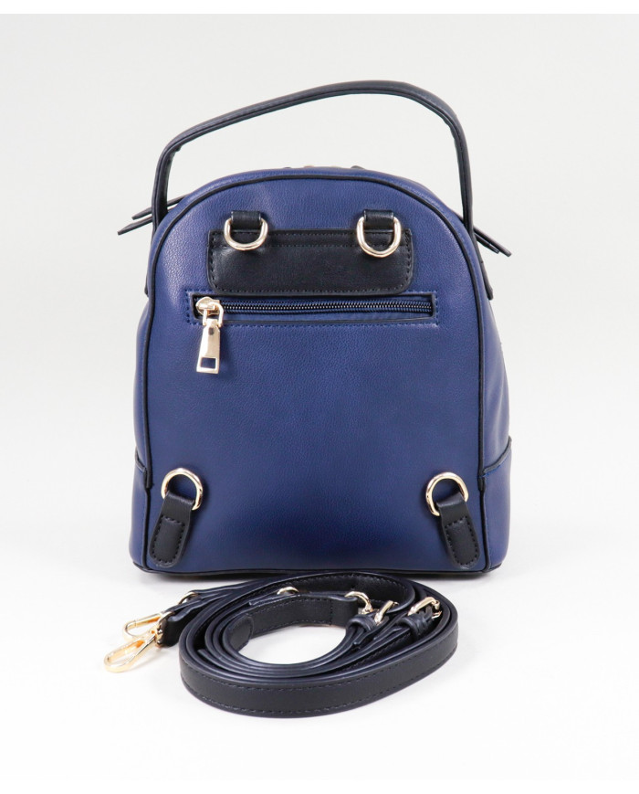 Mochila Azul de Senhora com Textura