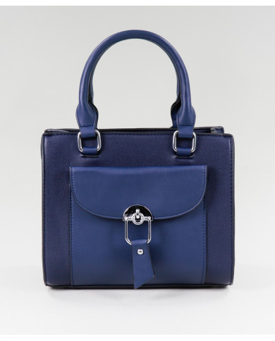 Blue Lady Suitcase with Silver Application