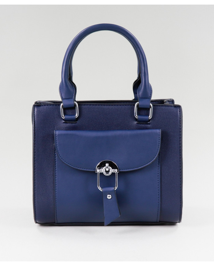 Blue Lady Suitcase with Silver Application