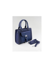 Blue Lady Suitcase with Silver Application