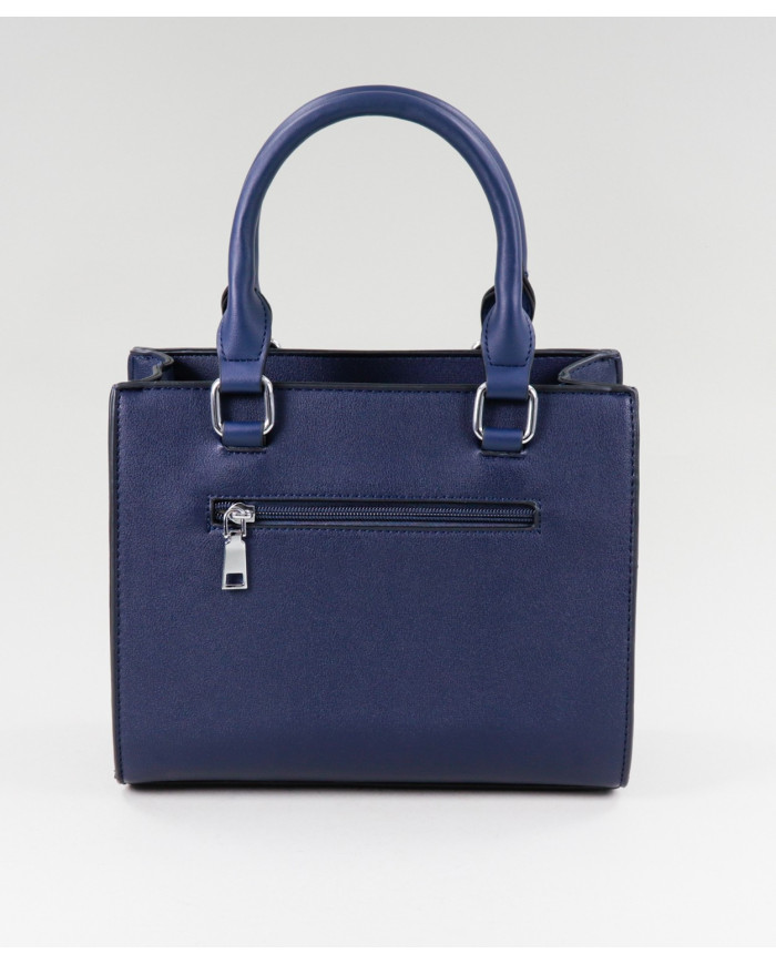 Blue Lady Suitcase with Silver Application