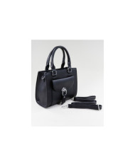 Mala Preta de Senhora com Aplicação Prata